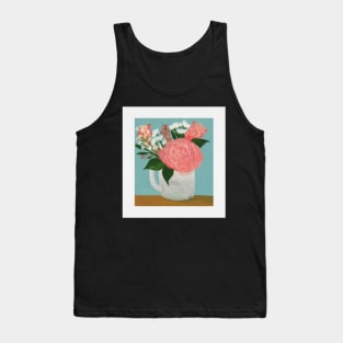 Floral Still Life in Gouache Tank Top